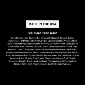 Supply Face Wash packaging display highlights plant-based formulation