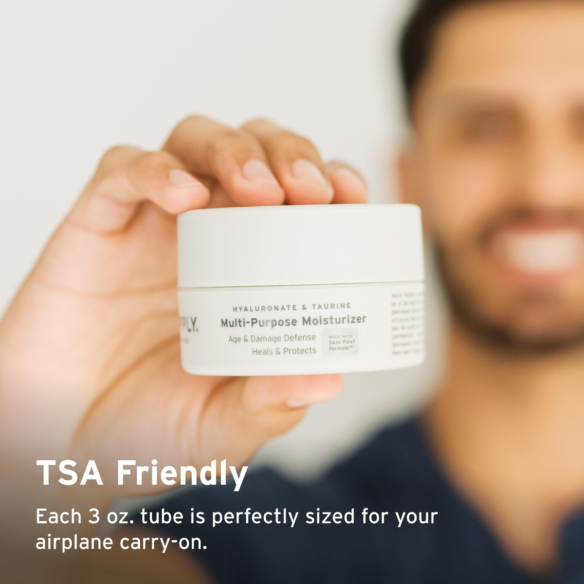 Supply moisturizer massaged into skin delivers nourishing hydration.