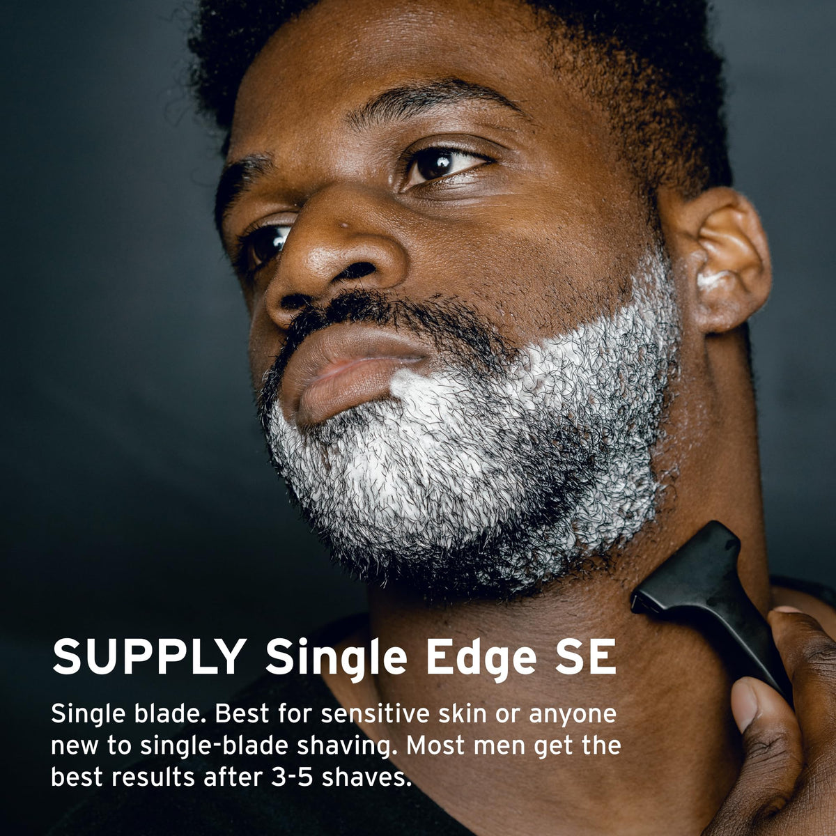 Supply NickStop safety bar closeup emphasizes guiding angle for sensitive skin.