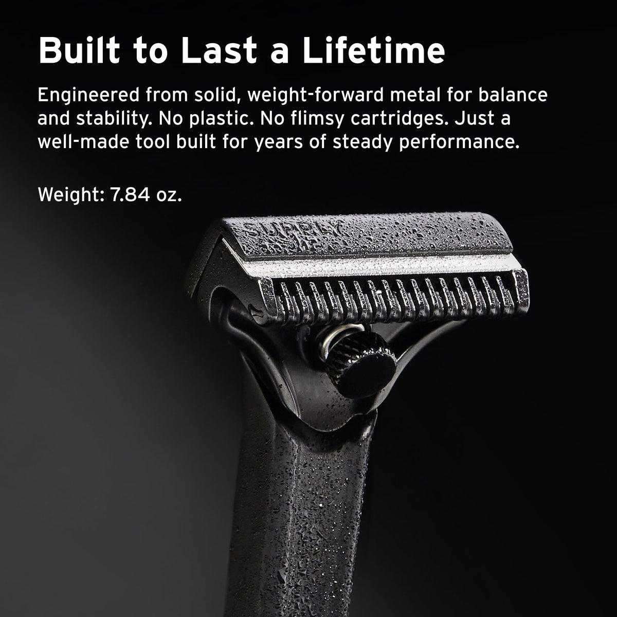 Supply SE razor matte-black finish adds durability and a sleek appearance.