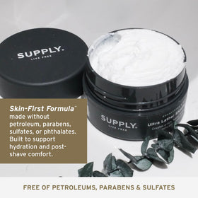 Supply Ultra Lather Shaving Cream birch sage scent evokes fresh routine