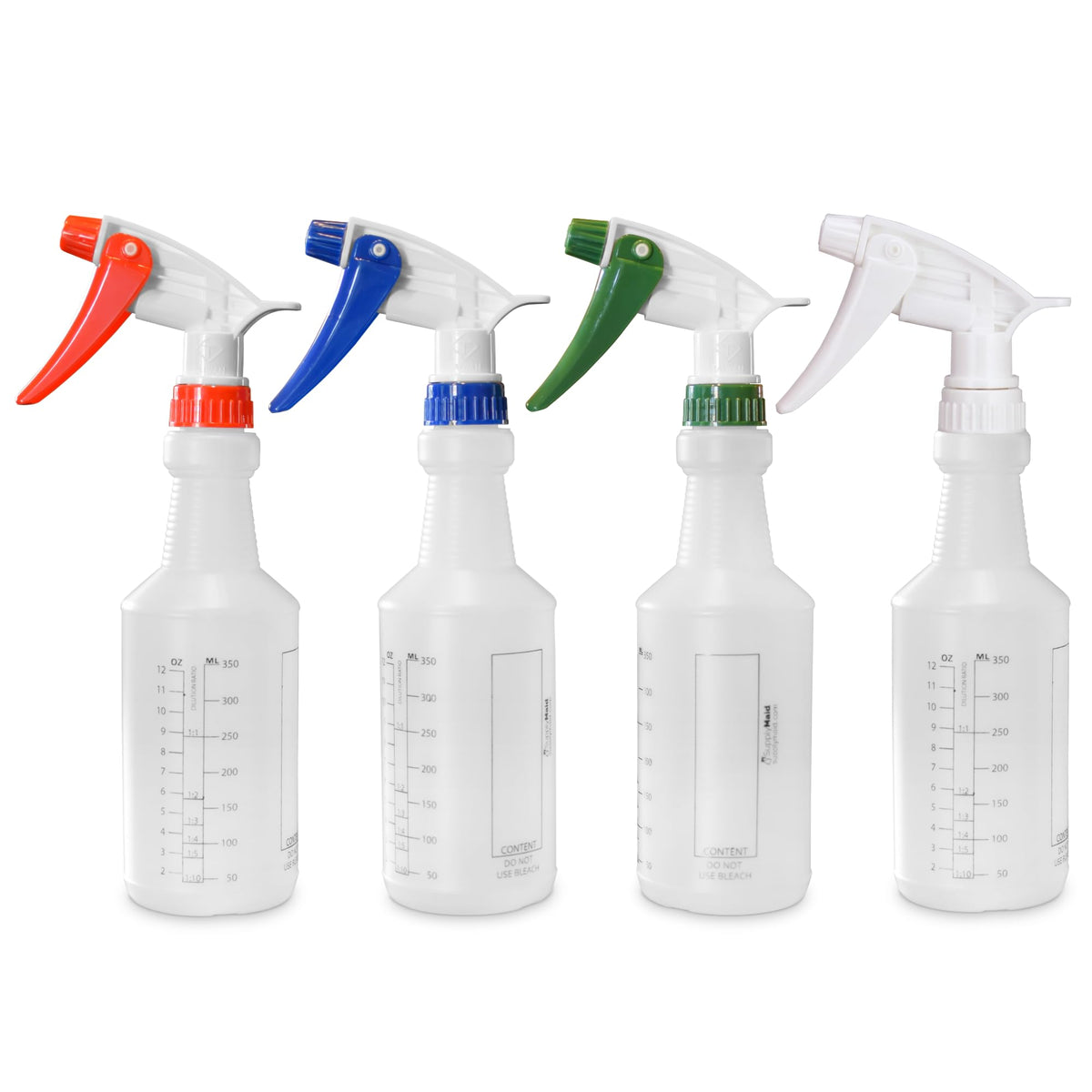SupplyMaid commercial-grade 16 oz bottle, front view, built for heavy-use spraying.