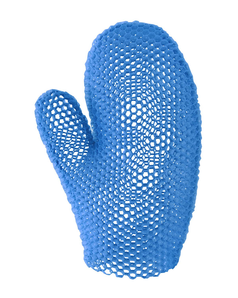 Supracor Spa Bath Mitt close-up highlights honeycomb texture for effective exfoliation