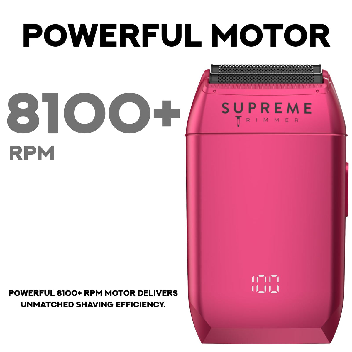 Supreme Trimmer Crunch STF602 cordless operation with charging dock for travel.