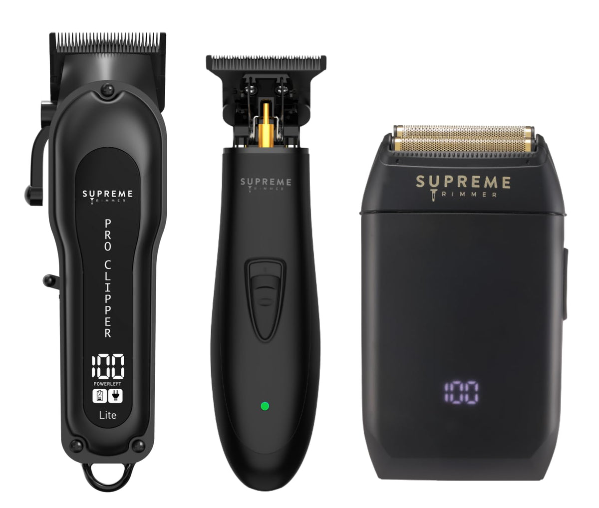 Supreme Trimmer Pro Clipper Lite charging setup supports long cordless use
