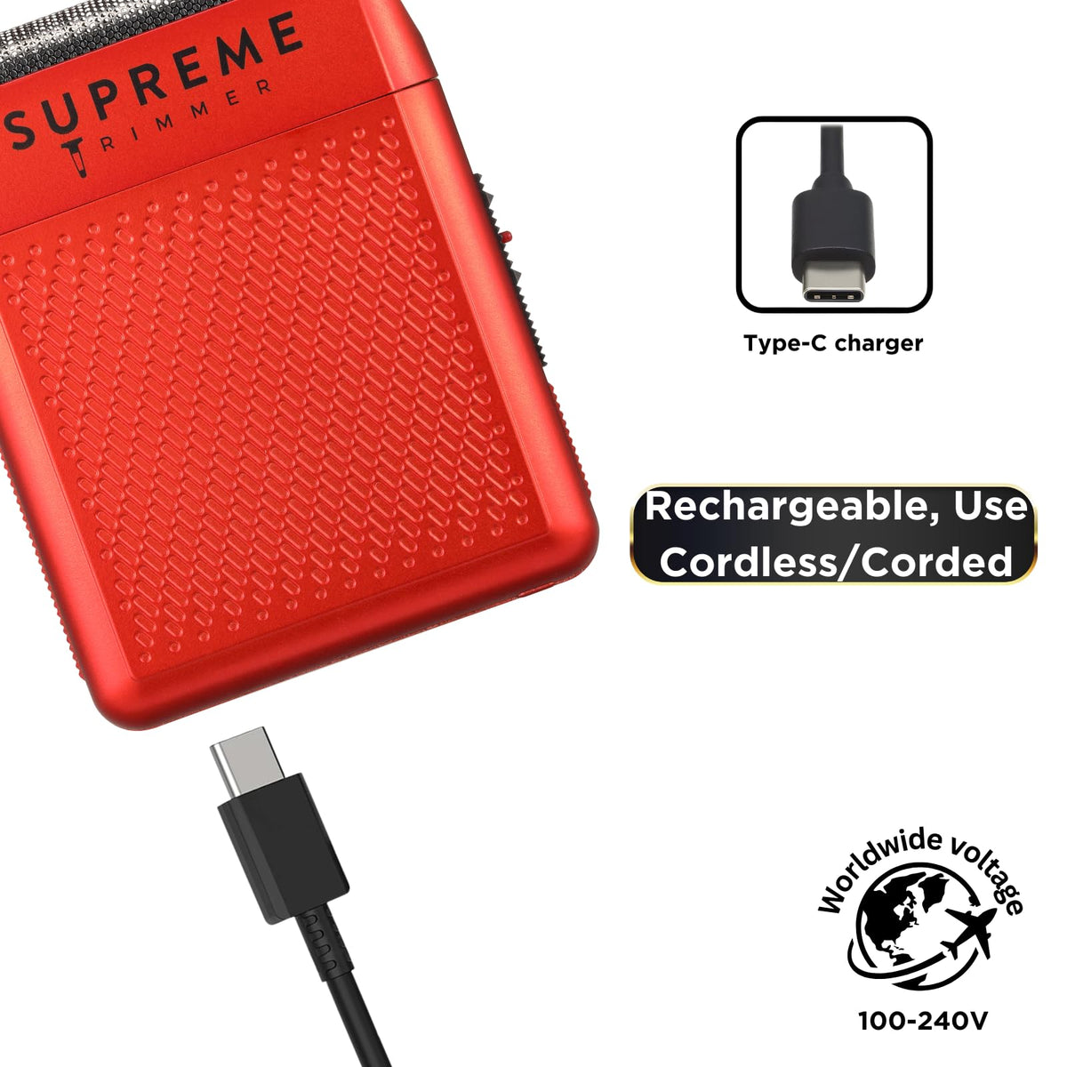 Supreme Trimmer Solo velvet travel bag stores everything neatly on trips.
