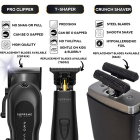 Supreme Trimmer ST5206 DLC T-Shaper in a compact travel-ready setup
