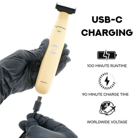 Supreme Trimmer Testii STH120 ergonomic grip supports precise body grooming.