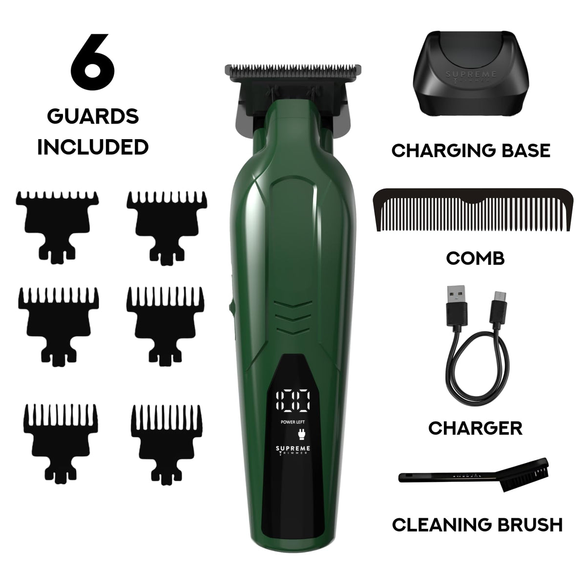 Ergonomic Vader Lite grip reduces fatigue during long grooming sessions.