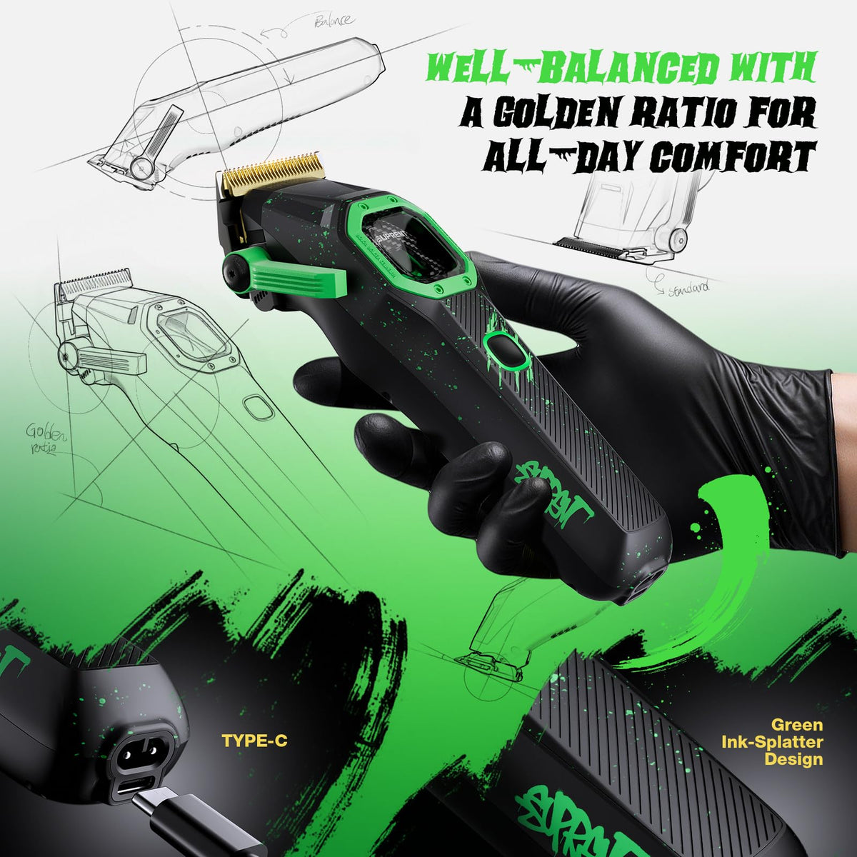 SUPRENT FANGS dual-mode lever enables structured fades and flexibility