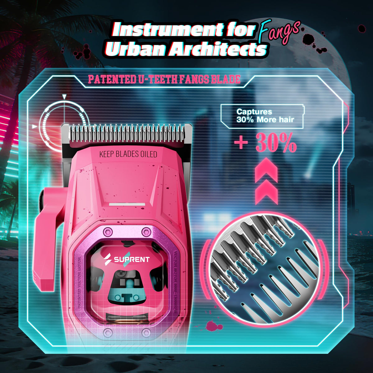 SUPRENT Fangs Pro Clipper ergonomic handle enabling comfortable use