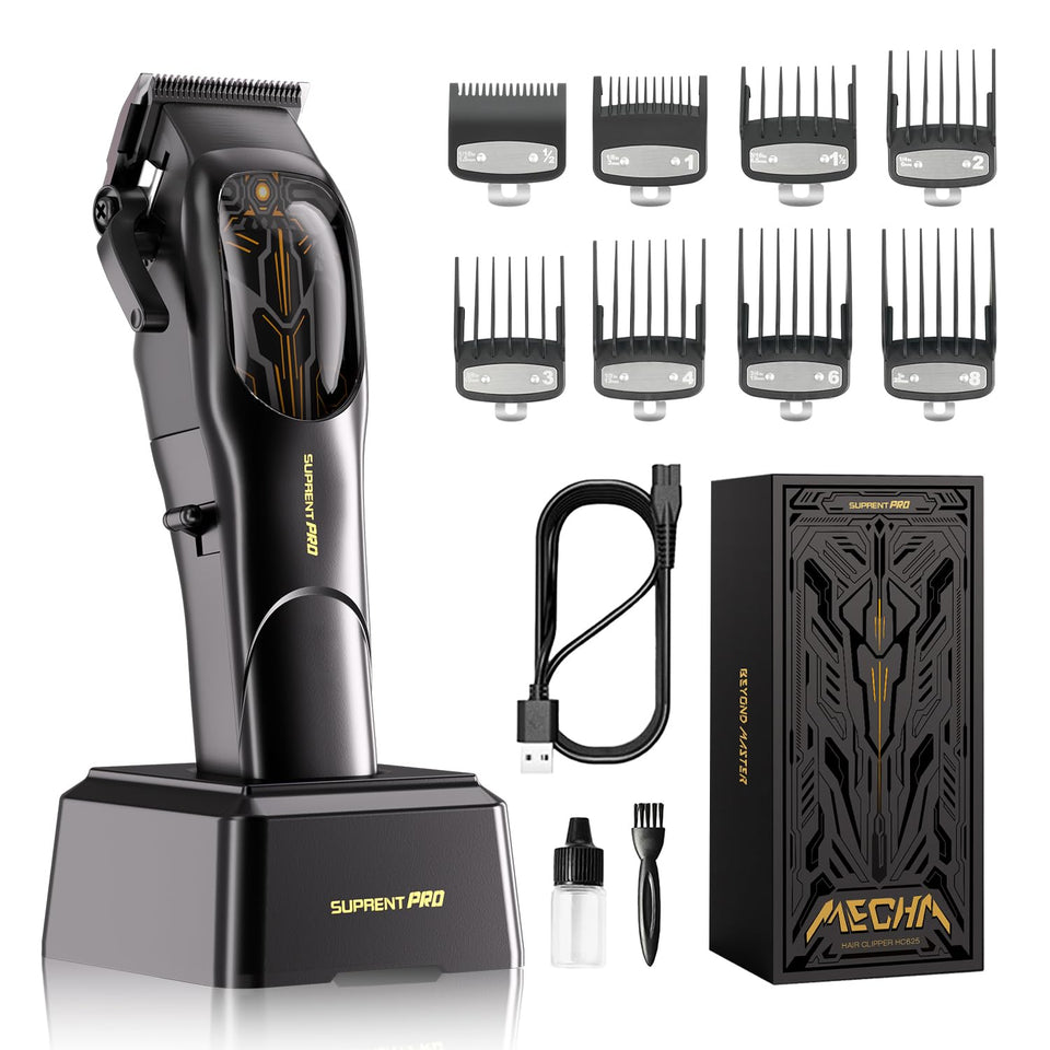 SUPRENT hair clippers pro motor delivers high torque for fast, precise cuts.