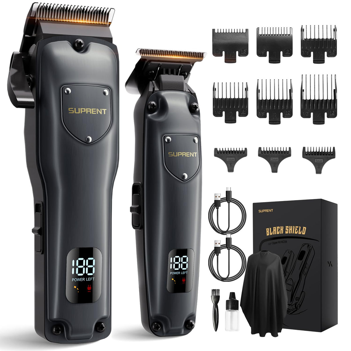 SUPRENT hair clipper with 6800 RPM motor for salon-quality home grooming
