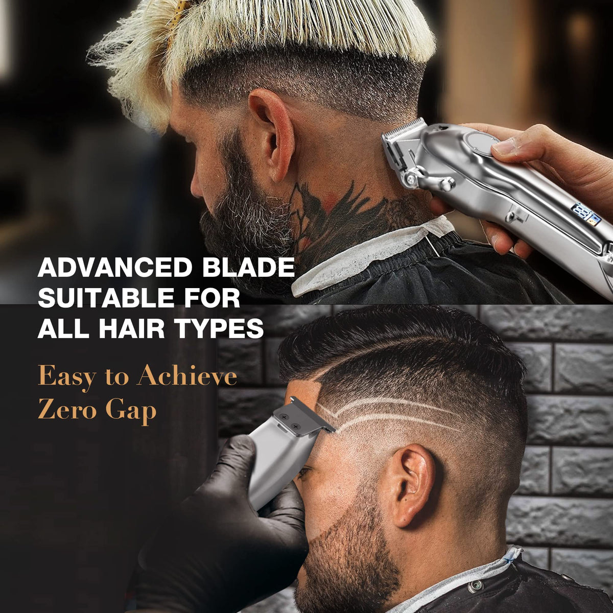 SUPRENT Pro guide combs arranged for versatile fades and trims.