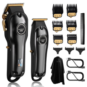 SUPRENT PRO hair clippers LED display shows battery status for all-day use