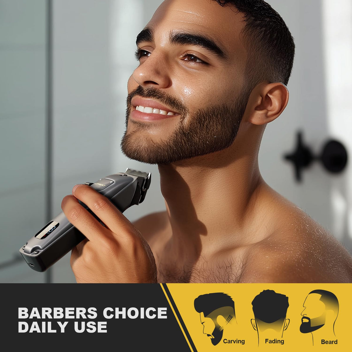 Compact SUPRENT grooming kit for professionals and home barbers