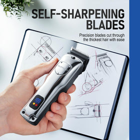 Suprent self-sharpening blades glide through hair with precision