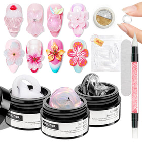 SUPWEE 3D Sculpting Gel Clear for precise home nail extensions.