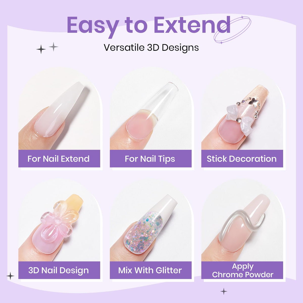 SUPWEE pearl white gel for dimensional nail designs and bright bases.