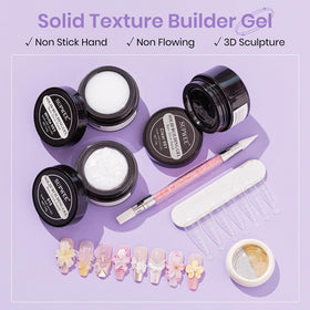 SUPWEE 3D sculpting gel kit in white for natural-looking nails.