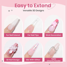 SUPWEE 3D Sculpting Gel Pink swatch for soft, dimensional nails.