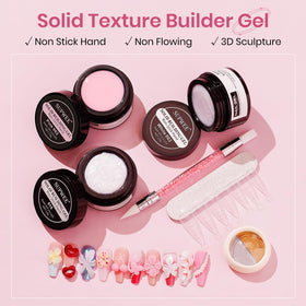SUPWEE 3D Sculpting Gel White swatch shows clean sculpting and natural finish.