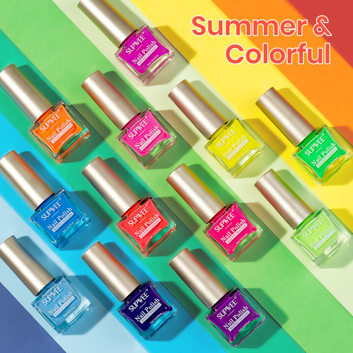 SUPWEE Bright Neon color-range swatch showcasing diverse shades.