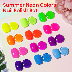 SUPWEE Bright Neon orange nail polish swatch for bold summer look.