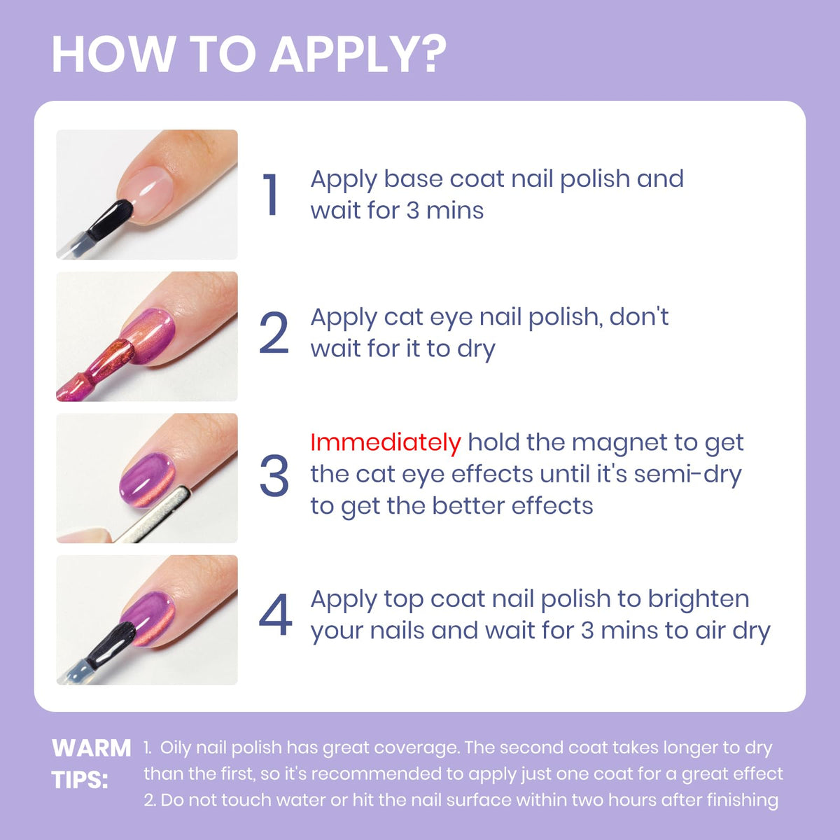 Bottle 04 captures multi-color cat-eye shift with magnetic effect for salon-like nails.