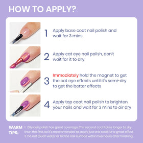 Bottle 04 captures multi-color cat-eye shift with magnetic effect for salon-like nails.
