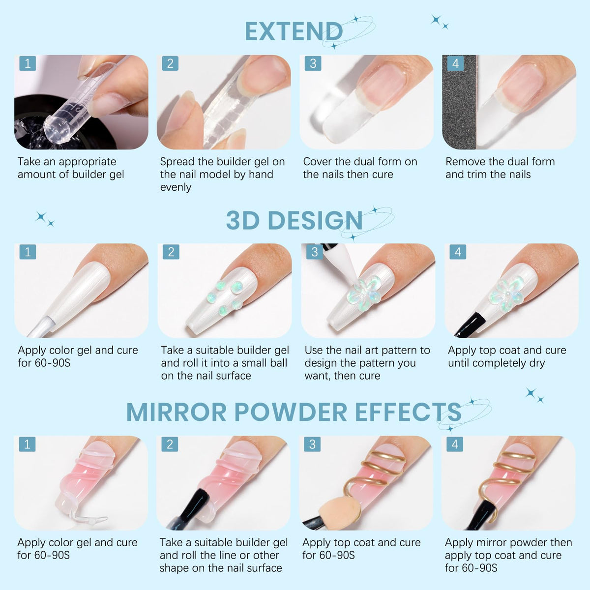 Finished SUPWEE nail art setup with salon-quality results at home