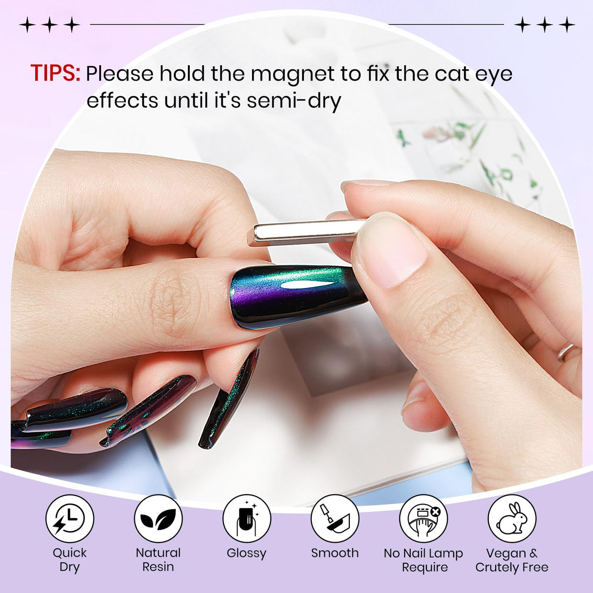 SUPWEE magnetic cat-eye color-05 provides quick-dry with magnet guidance