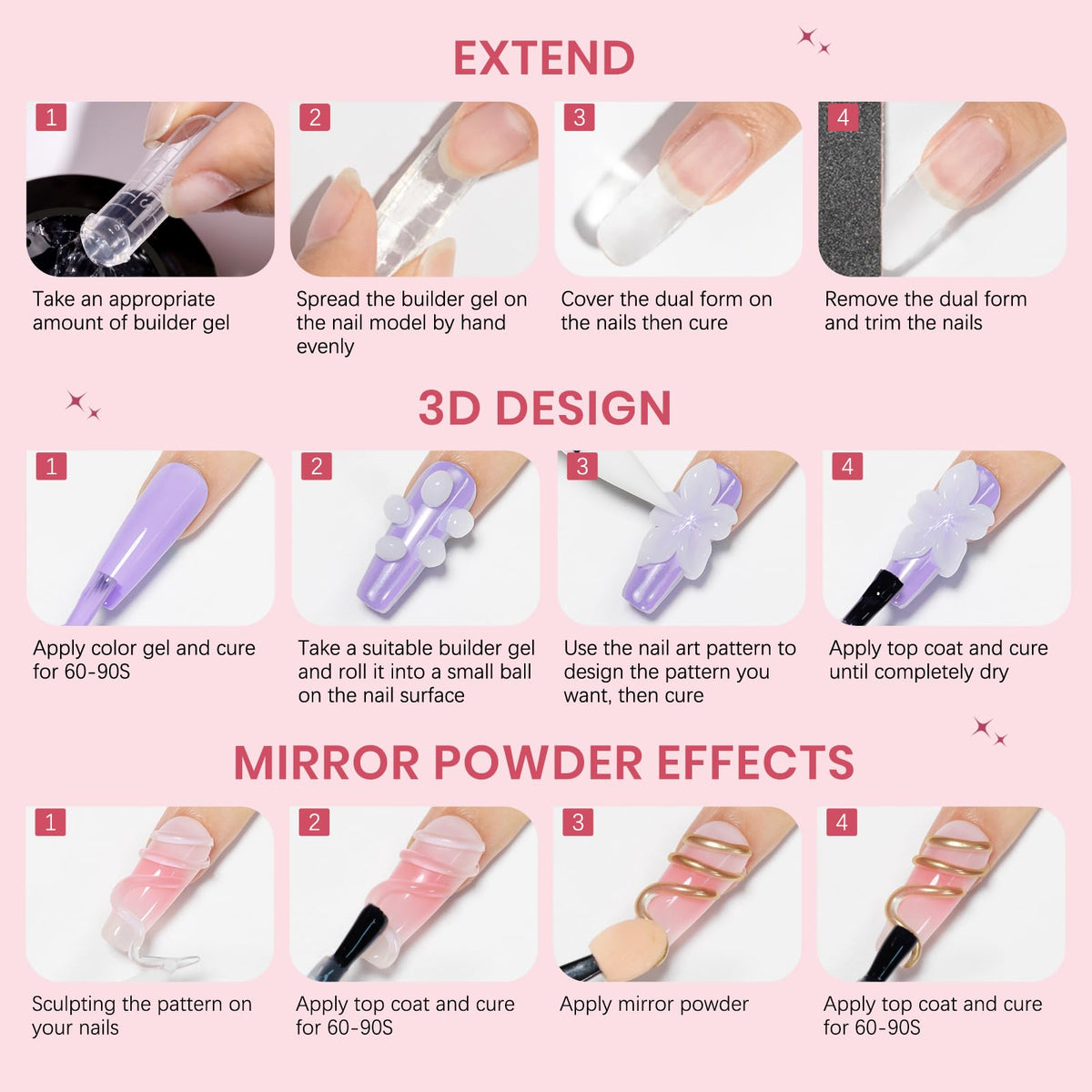 SUPWEE nail file and tools included for easy DIY setup