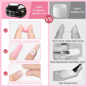 Supwee solid builder gel 3D mold for easy pattern carving