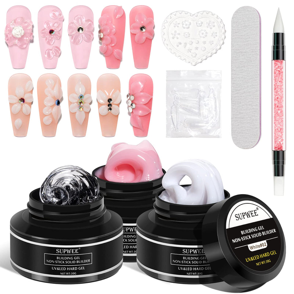 Supwee solid builder gel bottle for durable nail extensions at home