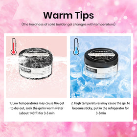 SUPWEE Solid Builder Gel non-stick application enables smooth, mess-free sculpting.