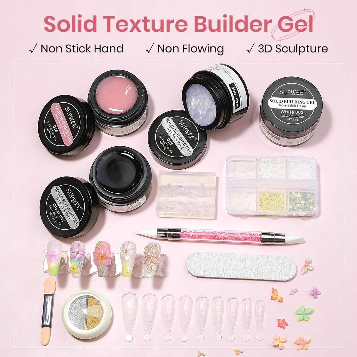 SUPWEE solid nail gel extension kit for long-lasting sculpting results