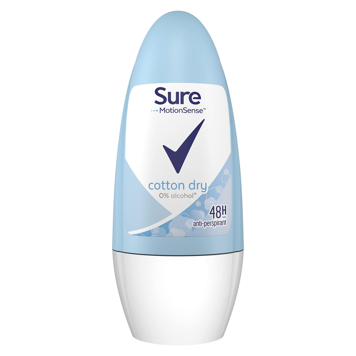 Sure Cotton Fresh Roll-On bottle front showing six-pack convenience for everyday freshness