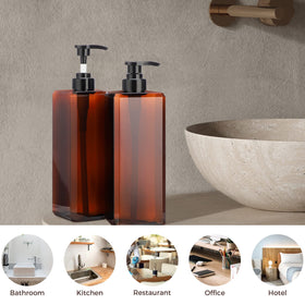 Suream body soap bottle with labels for quick content identification.