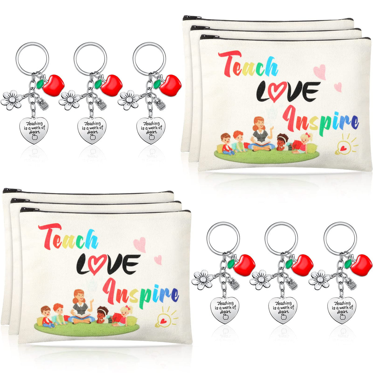 Sureio teacher gift set makeup bags for easy on-the-go organization