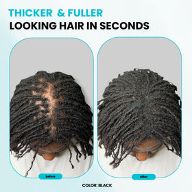 SURETHIK Hair Fibers on hair delivering visibly fuller look