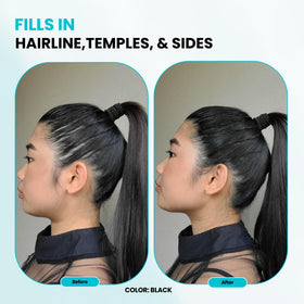SURETHIK Hair Fibers for men and women demonstrating versatile use