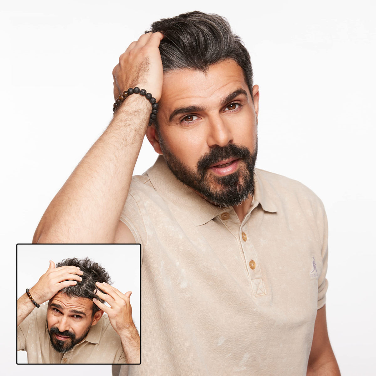 Applying conditioner to damp hair after shampooing