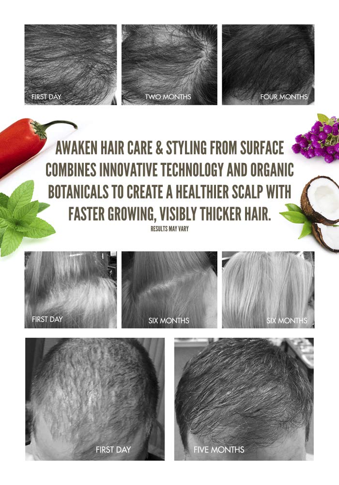 Surface Awaken Thickening Spray bottle highlights amaranth protein and pro-vitamins.
