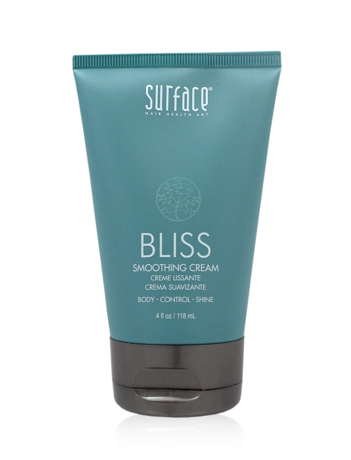 Surface Bliss Smoothing Cream bottle showing lightweight frizz control and shine.