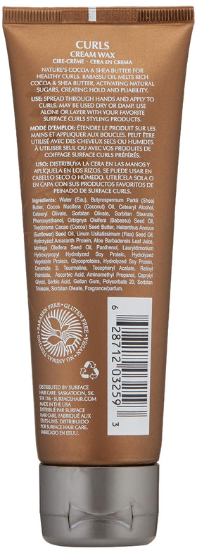 Close-up of Surface Curls Cream Wax texture for curl definition and shine