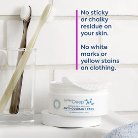 Zero residue and fragrance-free feel with Surface Deep pad