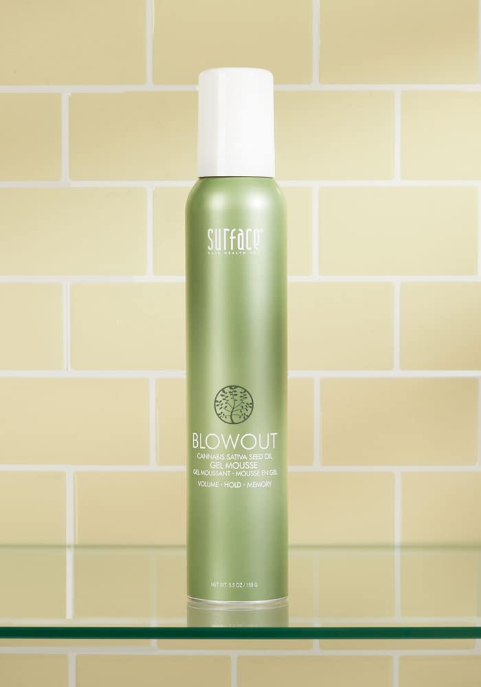 Surface Hair Blowout Gel Mousse delivers volume and body for fuller looks.