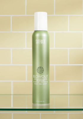 Surface Hair Blowout Gel Mousse delivers volume and body for fuller looks.