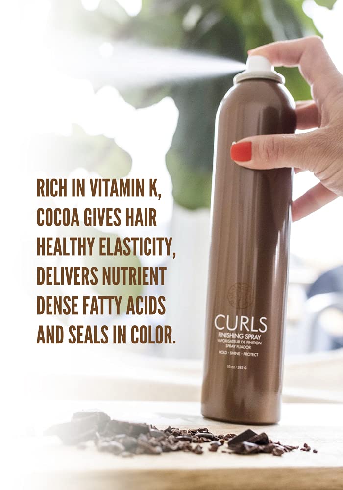 Babassu oil and ceramide NP in Surface CURLS Finishing Spray soothe and protect color.